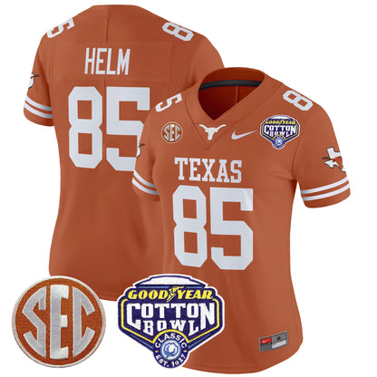 Women's Texas Longhorns Cotton Bowl Patch Vapor Limited Jersey - All Stitched