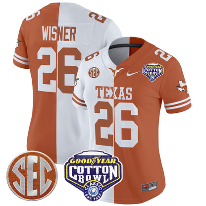 Women's Texas Longhorns Cotton Bowl Patch Vapor Limited Jersey - All Stitched