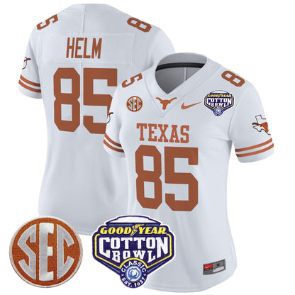 Women's Texas Longhorns Cotton Bowl Patch Vapor Limited Jersey - All Stitched