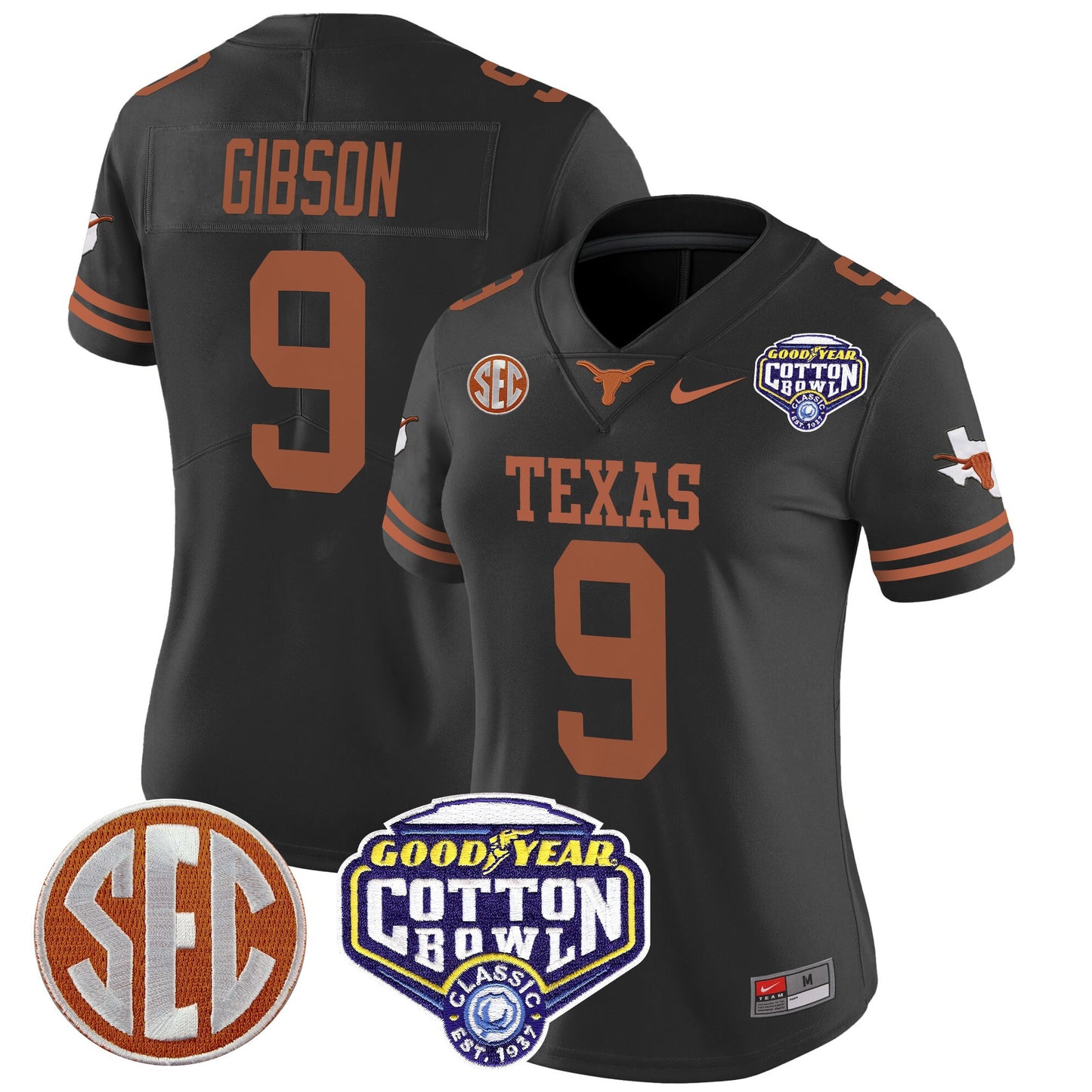 Women's Texas Longhorns Cotton Bowl Patch Vapor Limited Jersey - All Stitched