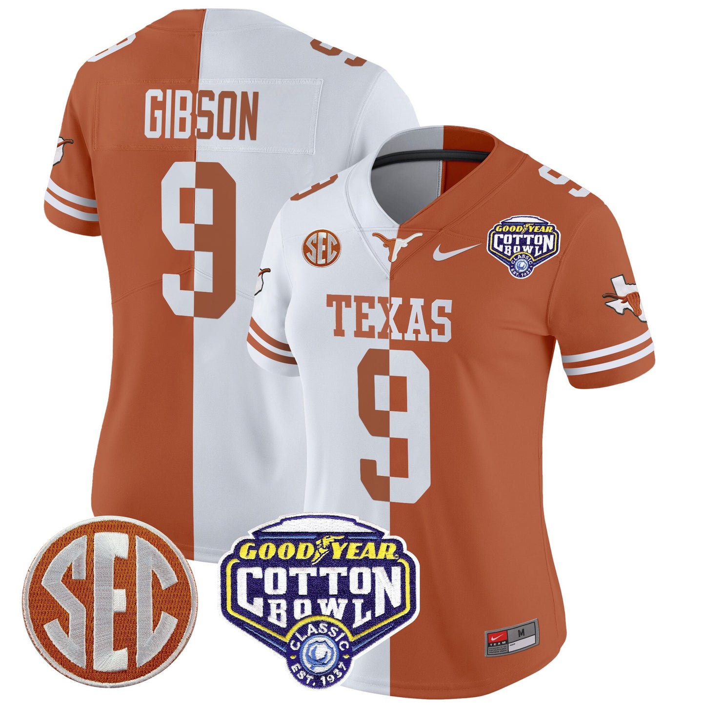 Women's Texas Longhorns Cotton Bowl Patch Vapor Limited Jersey - All Stitched