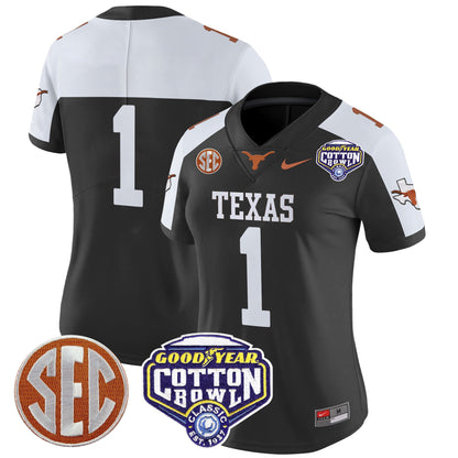 Women's Texas Longhorns Cotton Bowl Patch Vapor Limited Jersey - All Stitched