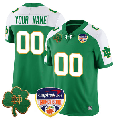 Custom Dame Fighting Irish 2024 Orange Bowl Jersey - All Stitched