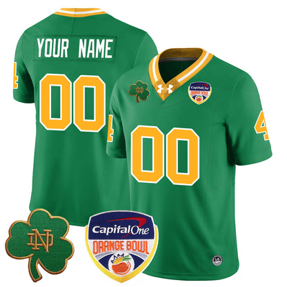 Custom Notre Dame Fighting Irish 2024 Orange Bowl Jersey - All Stitched