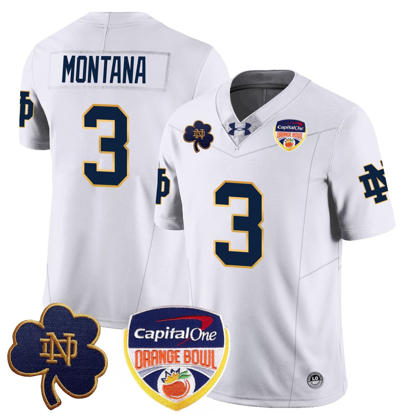 Notre Dame Fighting Irish  2024 Orange Bowl Jersey - All Stitched