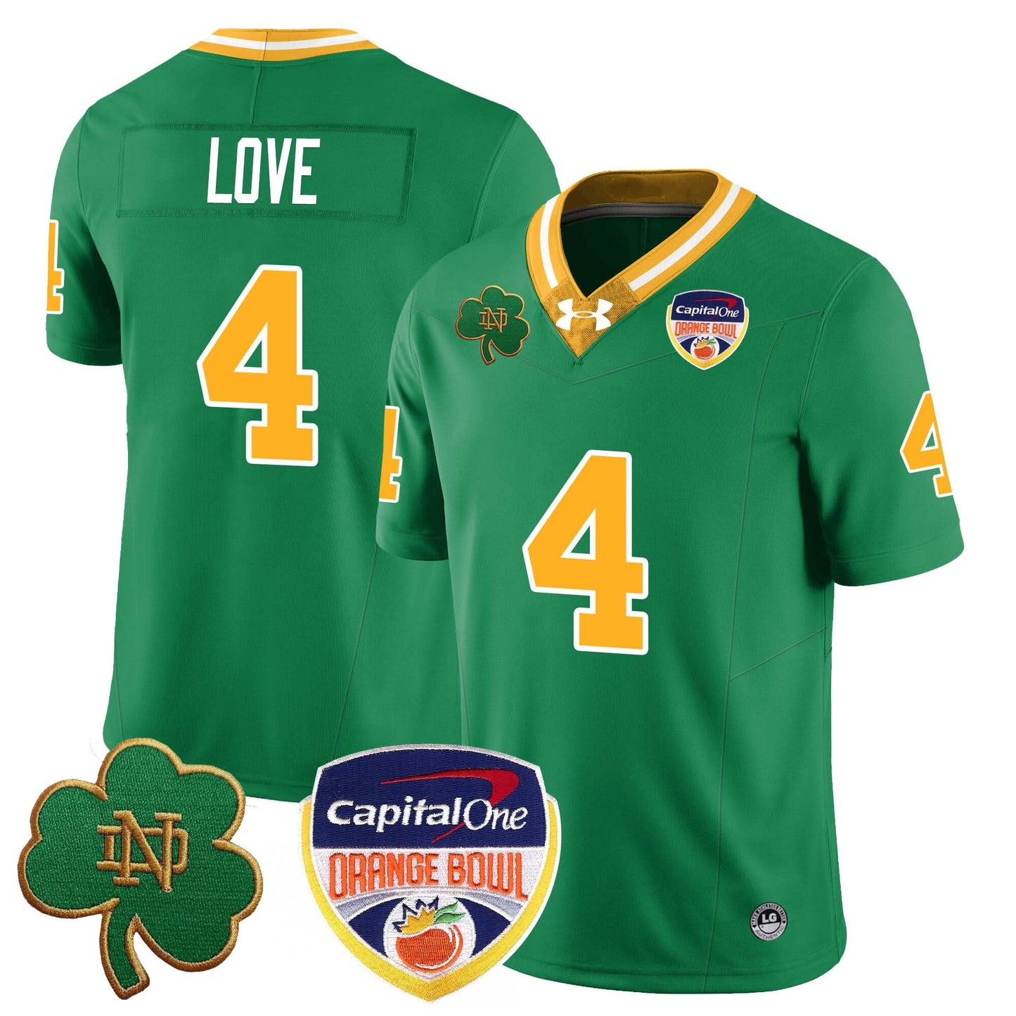 Notre Dame Fighting Irish  2024 Orange Bowl Jersey - All Stitched