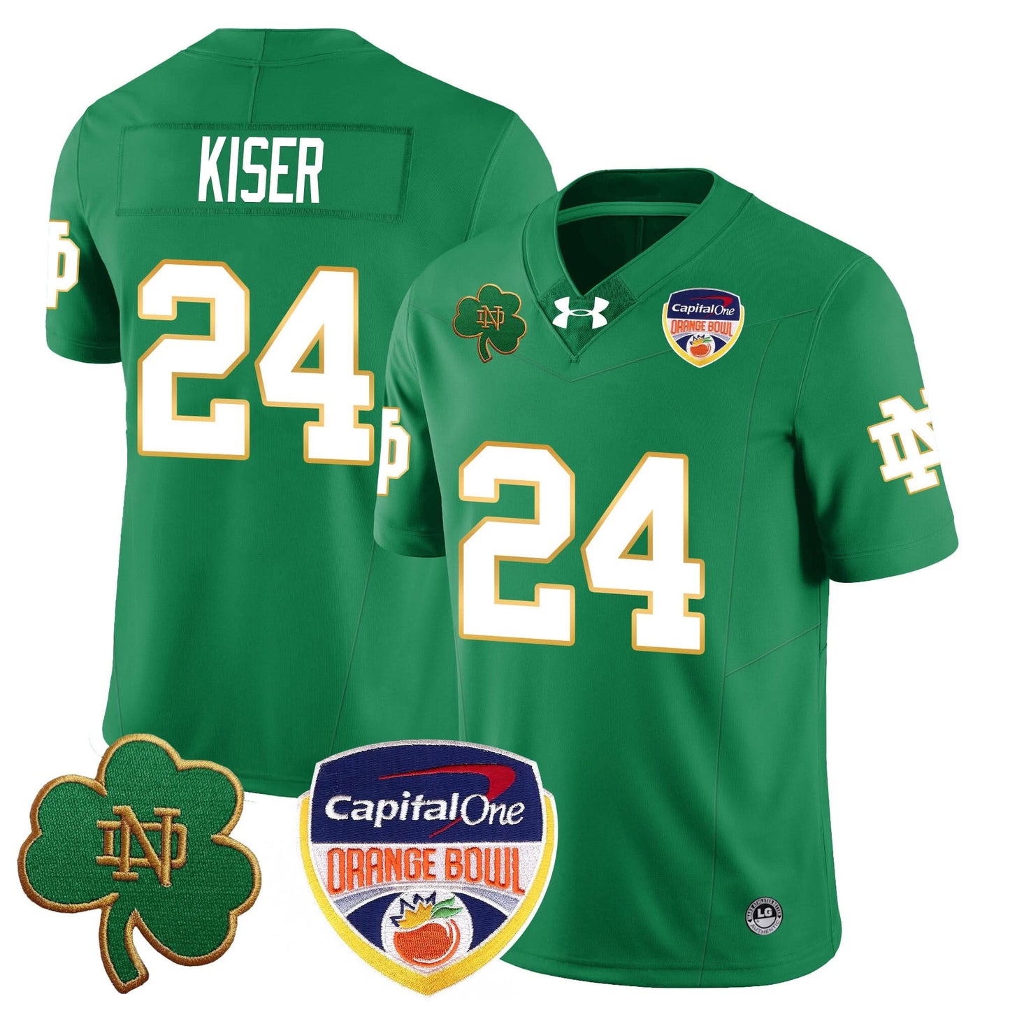 Notre Dame Fighting Irish  2024 Orange Bowl Jersey - All Stitched