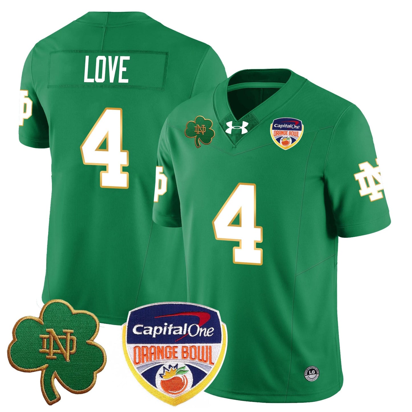 Notre Dame Fighting Irish  2024 Orange Bowl Jersey - All Stitched