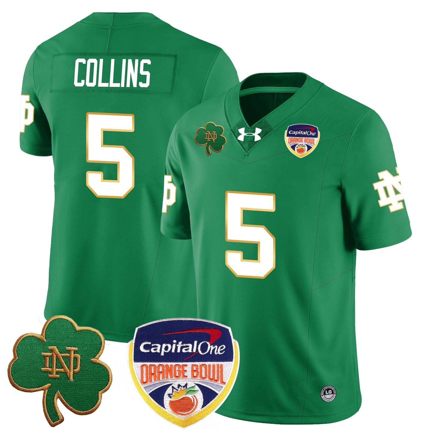 Notre Dame Fighting Irish  2024 Orange Bowl Jersey - All Stitched