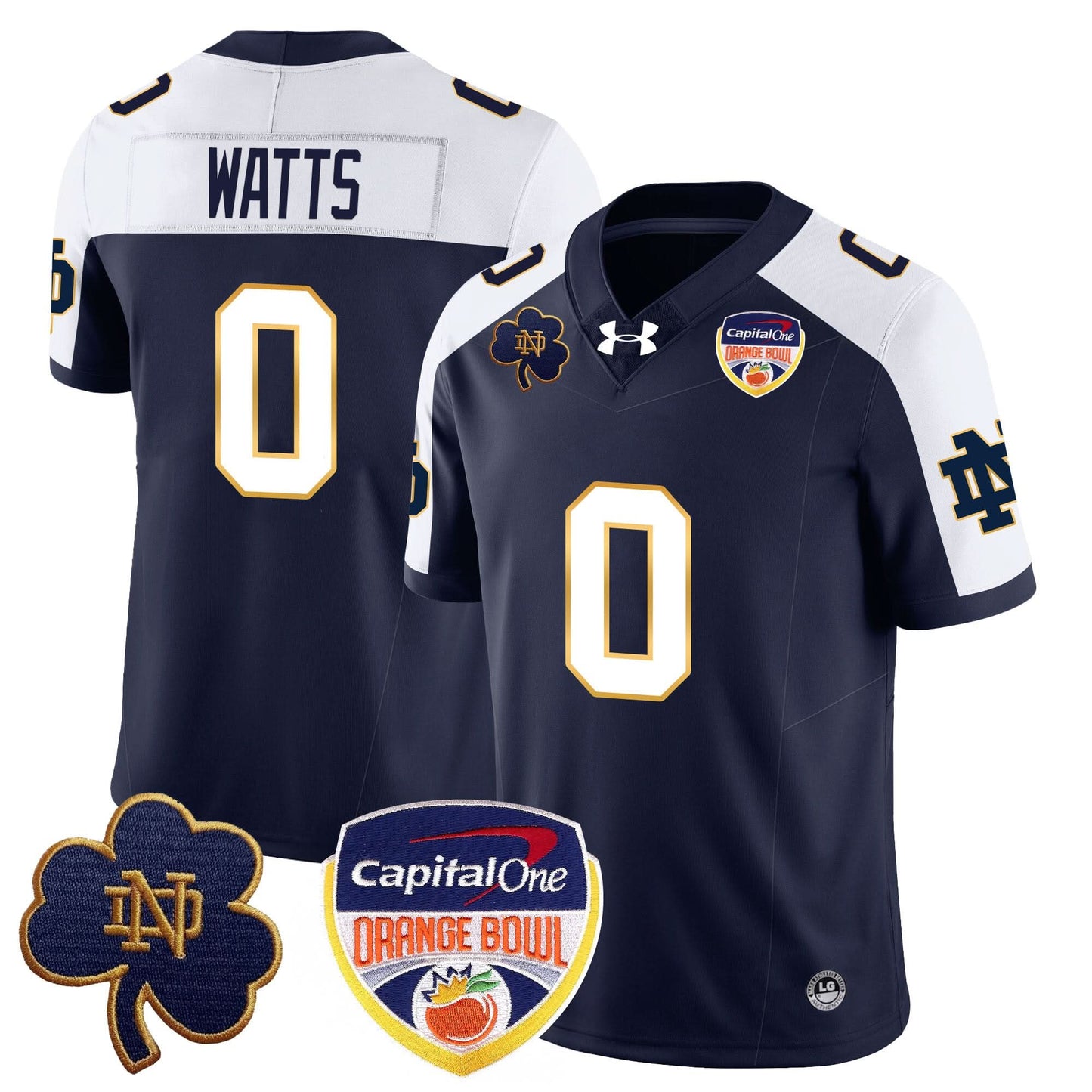 Notre Dame Fighting Irish  2024 Orange Bowl Jersey - All Stitched