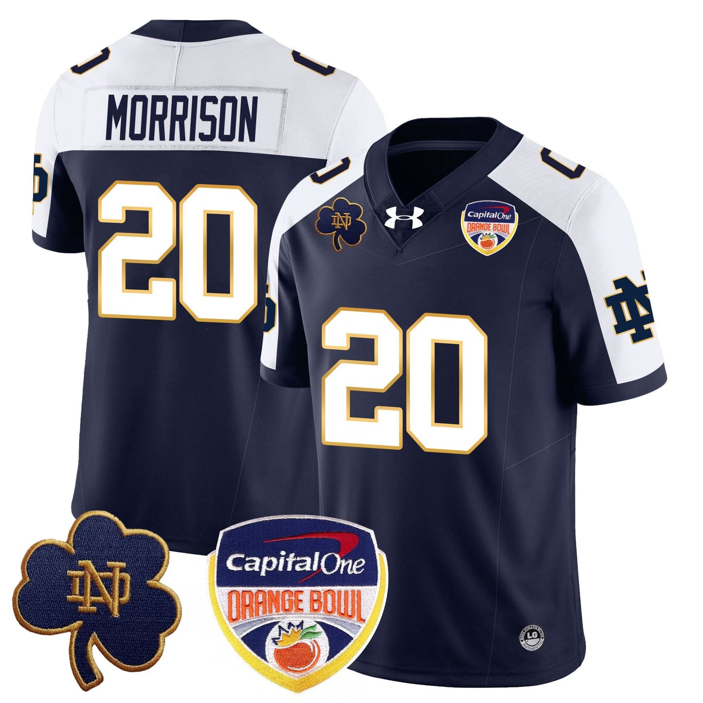 Notre Dame Fighting Irish  2024 Orange Bowl Jersey - All Stitched
