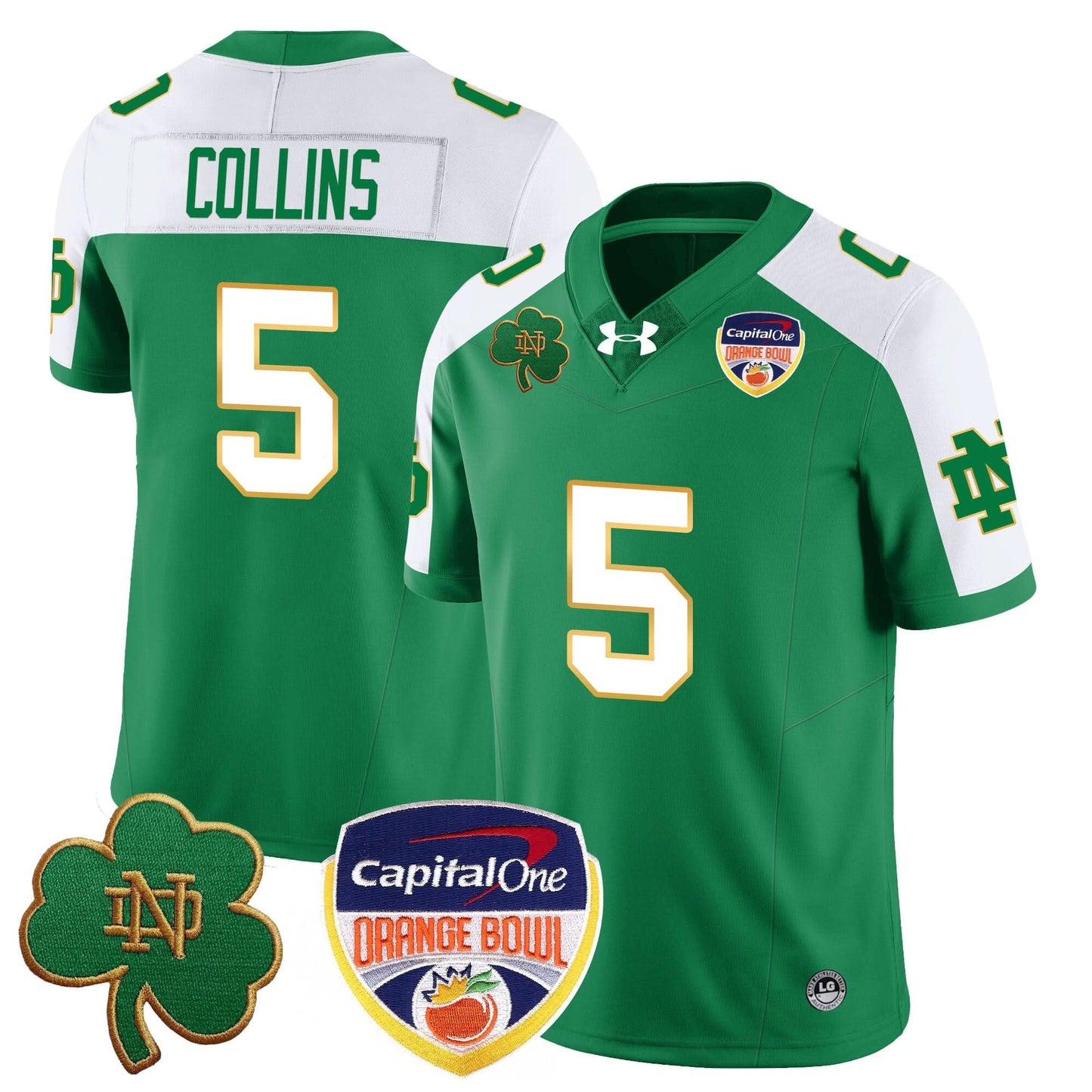 Notre Dame Fighting Irish  2024 Orange Bowl Jersey - All Stitched