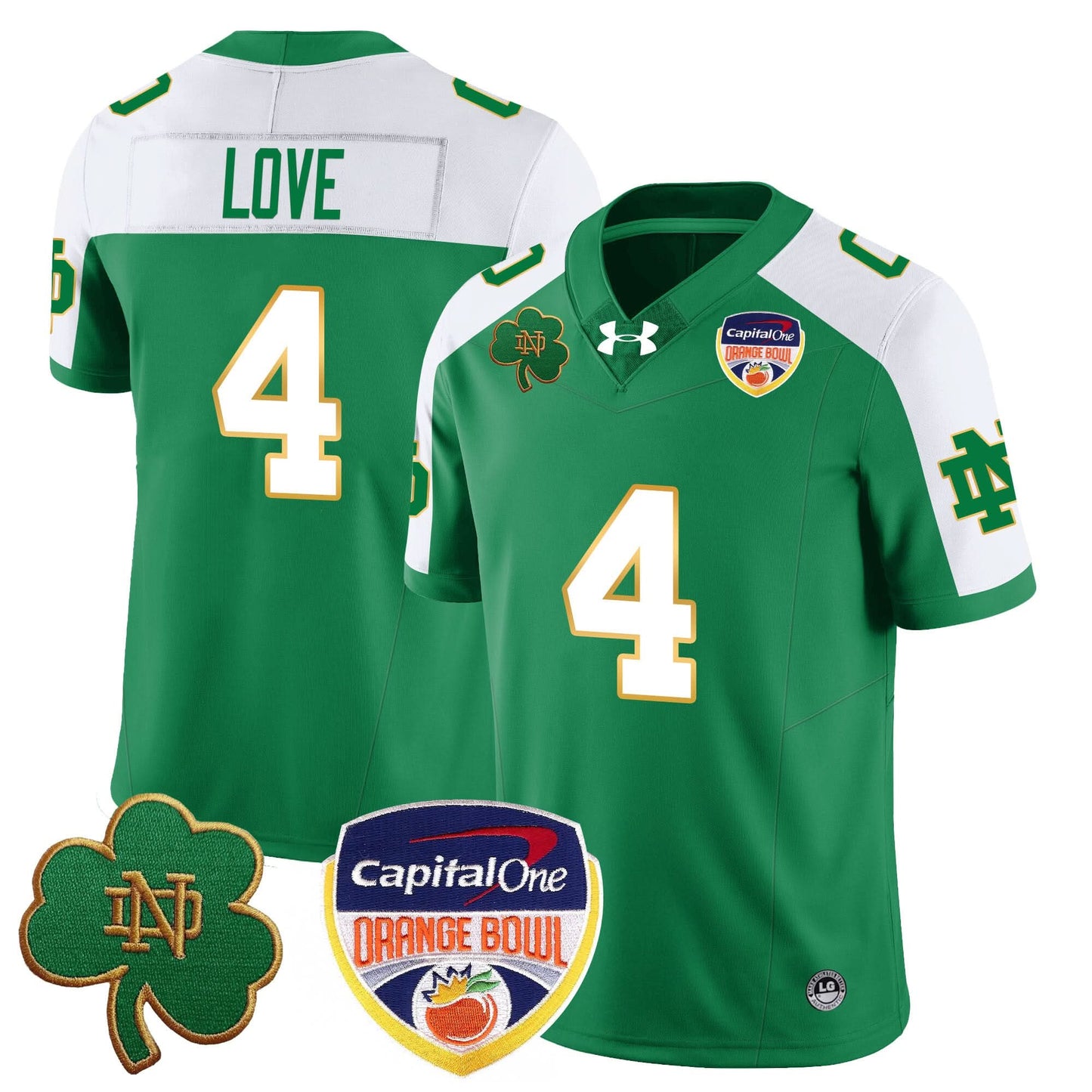 Notre Dame Fighting Irish  2024 Orange Bowl Jersey - All Stitched