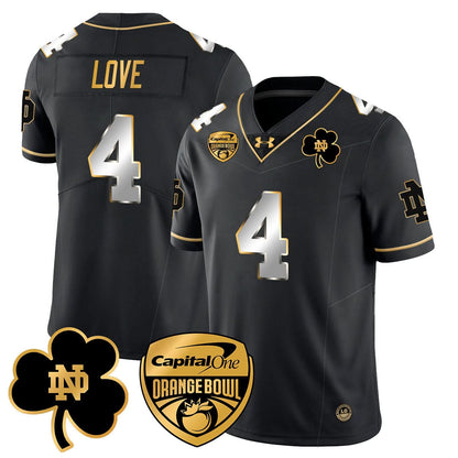 Notre Dame Fighting Irish 2025 Orange Bowl Jersey - All Stitched