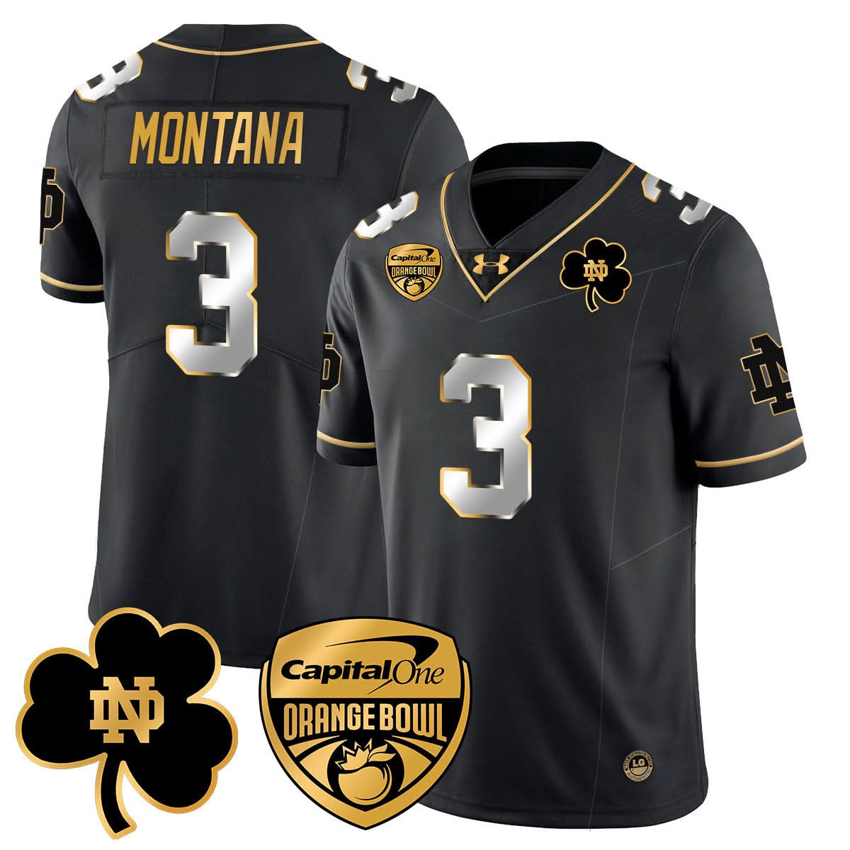 Notre Dame Fighting Irish 2025 Orange Bowl Jersey - All Stitched