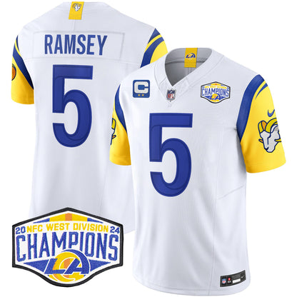 Los Angeles Rams 2024 NFC West Division Champions Vapor Limited Jersey - All Stitched