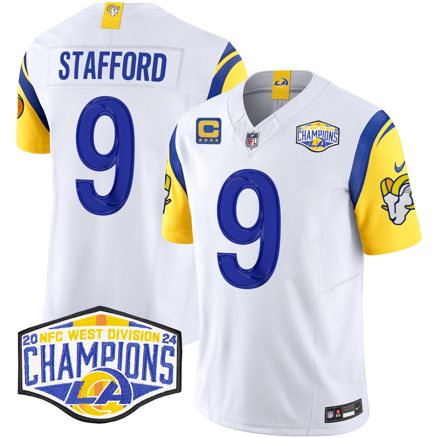 Los Angeles Rams 2024 NFC West Division Champions Vapor Limited Jersey - All Stitched