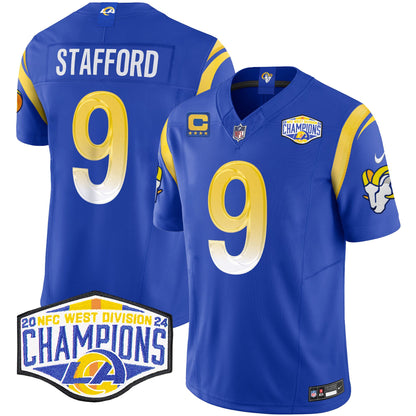 Los Angeles Rams 2024 NFC West Division Champions Vapor Limited Jersey - All Stitched