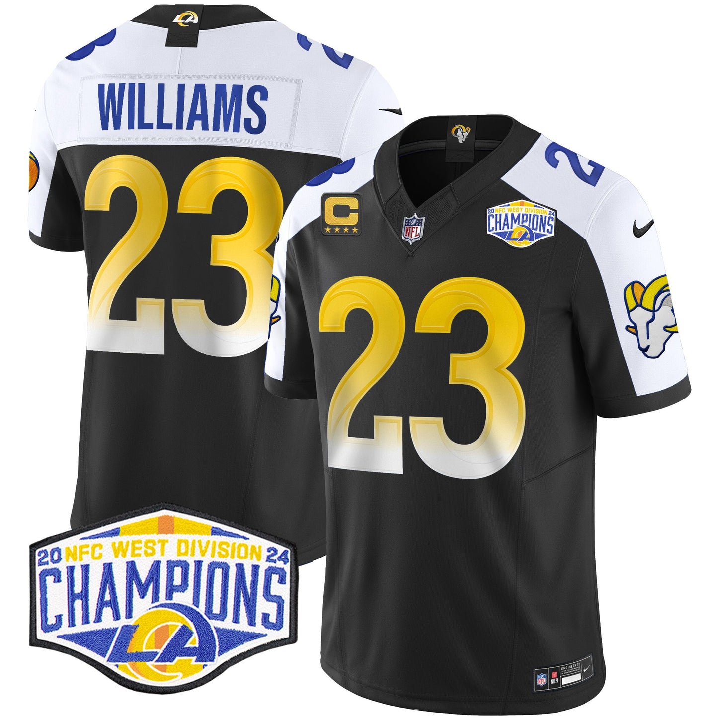 Los Angeles Rams 2024 NFC West Division Champions Vapor Limited Jersey - All Stitched