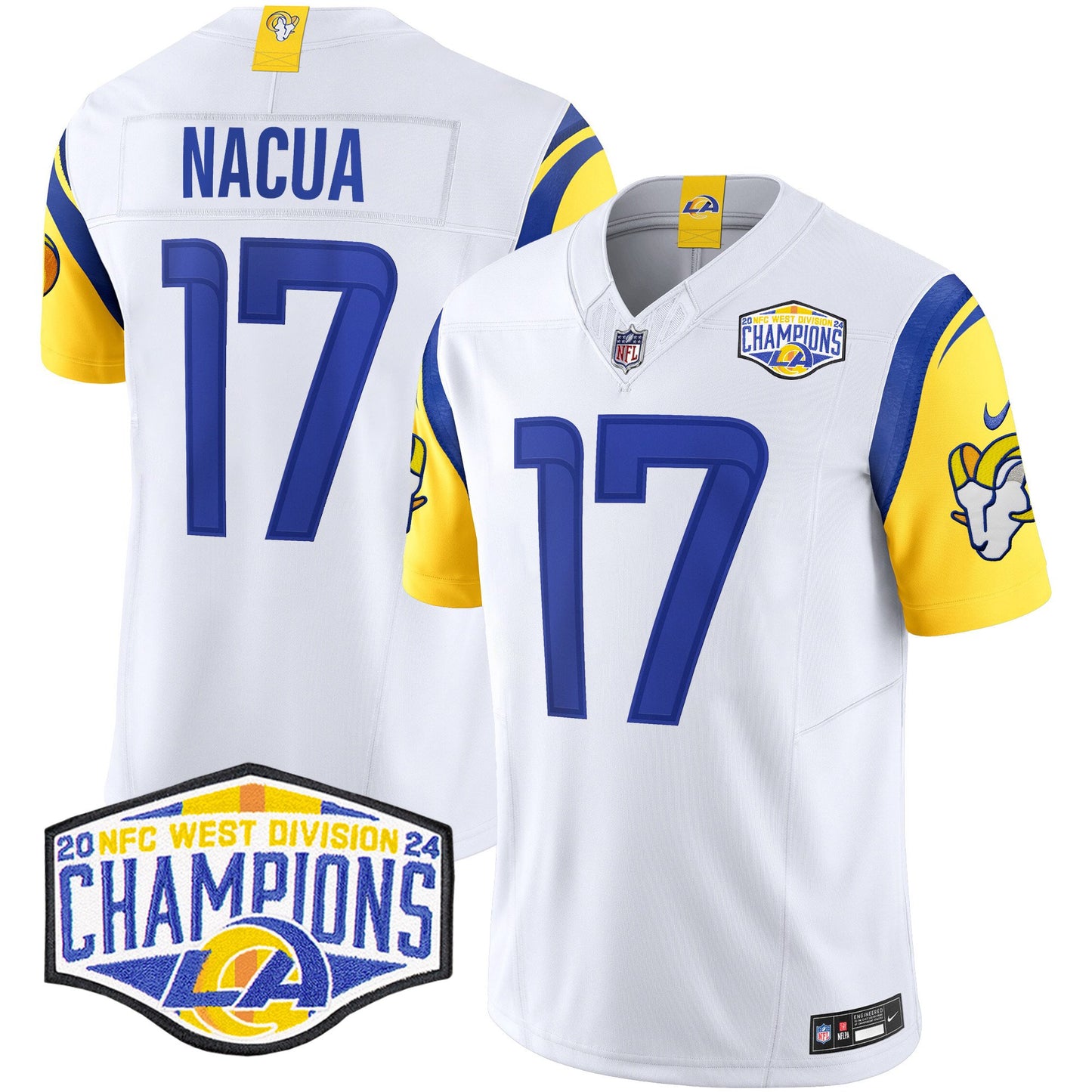 Los Angeles Rams 2024 NFC West Division Champions Vapor Limited Jersey - All Stitched