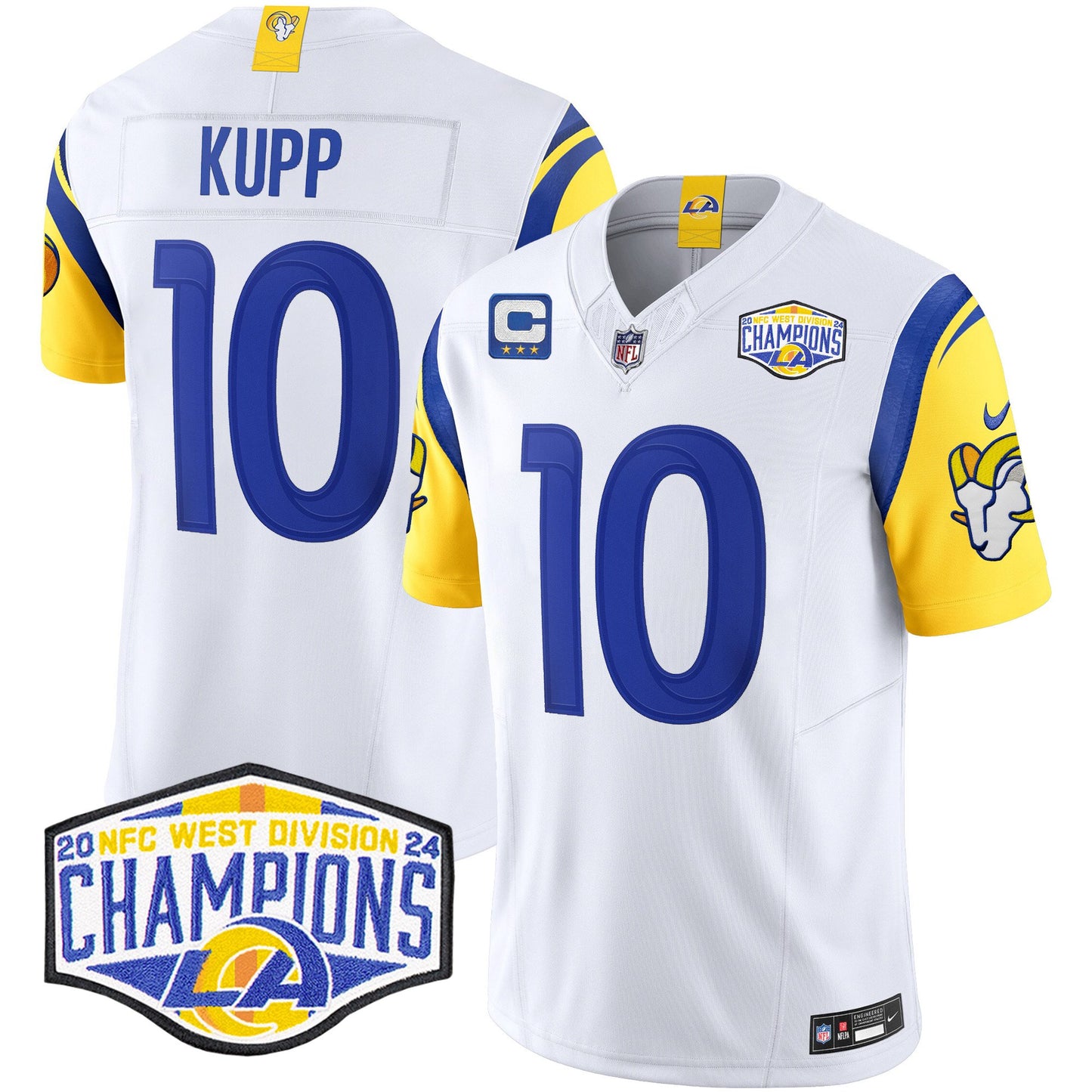 Los Angeles Rams 2024 NFC West Division Champions Vapor Limited Jersey - All Stitched