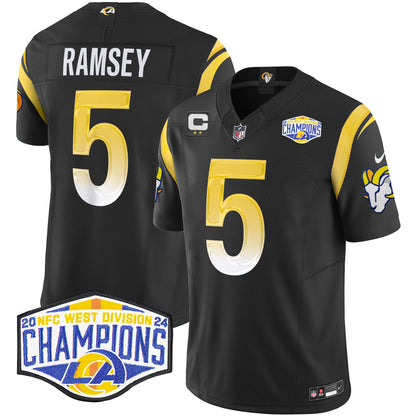 Los Angeles Rams 2024 NFC West Division Champions Vapor Limited Jersey - All Stitched