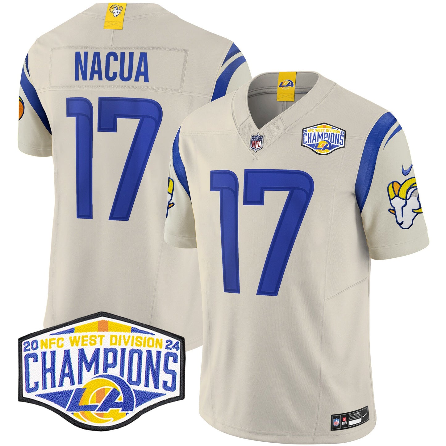 Los Angeles Rams 2024 NFC West Division Champions Vapor Limited Jersey - All Stitched