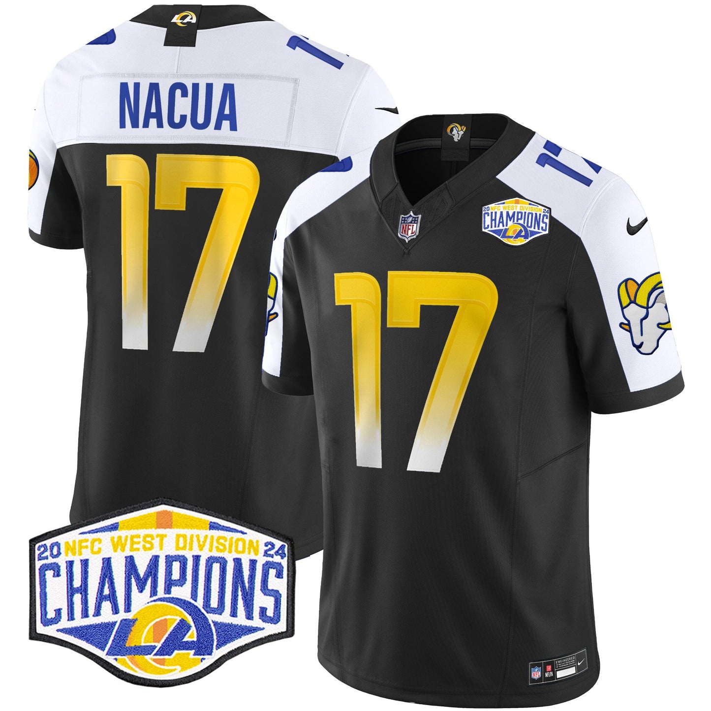 Los Angeles Rams 2024 NFC West Division Champions Vapor Limited Jersey - All Stitched