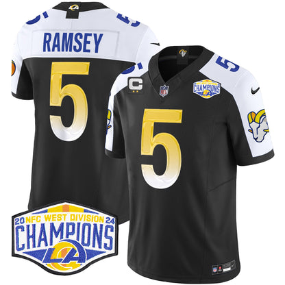 Los Angeles Rams 2024 NFC West Division Champions Vapor Limited Jersey - All Stitched