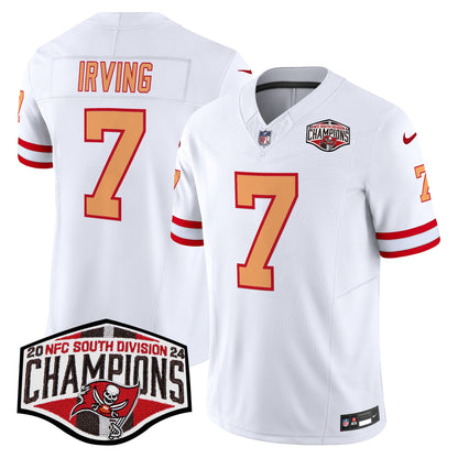 Tampa Bay Buccaneers Creamsicle 2024 NFC South Division Champions Patch Vapor Limited Jersey - All Stitched