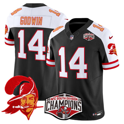 Tampa Bay Buccaneers Creamsicle 2024 NFC South Division Champions Patch Vapor Limited Jersey - All Stitched