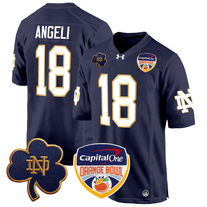 Notre Dame Fighting Irish 2024 Orange Bowl Patch Game Jersey - All Stitched