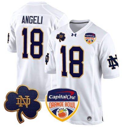 Notre Dame Fighting Irish 2024 Orange Bowl Patch Game Jersey - All Stitched
