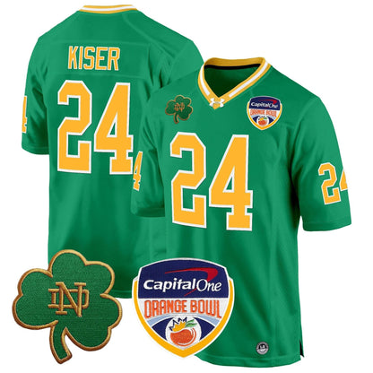 Notre Dame Fighting Irish 2024 Orange Bowl Patch Game Jersey - All Stitched