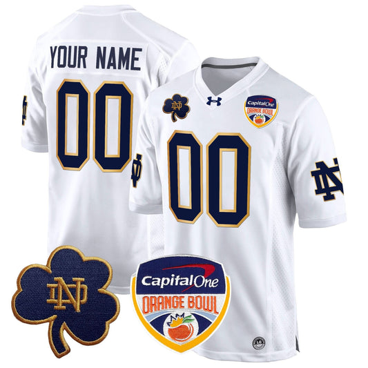 Notre Dame Fighting Irish 2024 Orange Bowl Patch Game Custom Jersey - All Stitched
