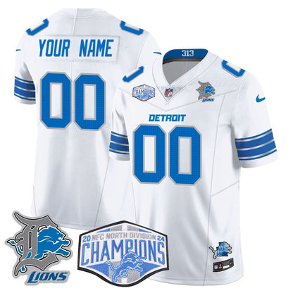 Custom Gender/Name Detroit Lions 2024 NFC North Champions Gold Jersey - All Stitched