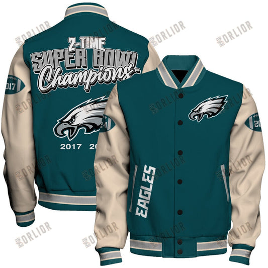 Philadelphia Eagles Super Bowl LIX Champions Where Champions Are Made Varsity Jacket