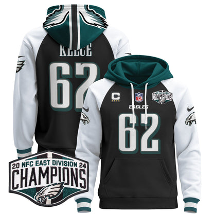 Eagles 2024 NFC East Division Champions Patch Pullover Hoodie - All Stitched