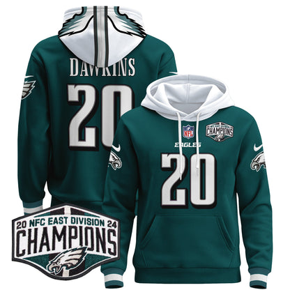 Eagles 2024 NFC East Division Champions Patch Pullover Hoodie - All Stitched