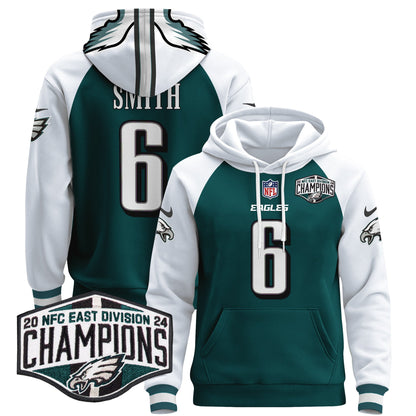 Eagles 2024 NFC East Division Champions Patch Pullover Hoodie - All Stitched