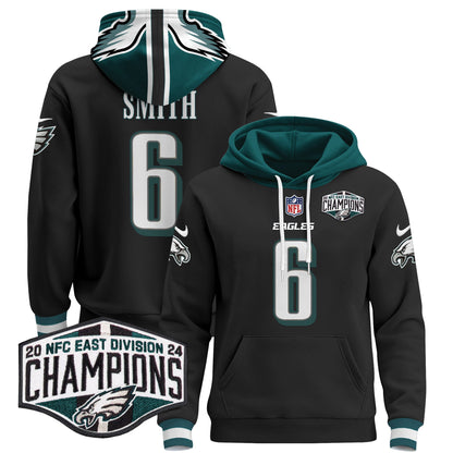 Eagles 2024 NFC East Division Champions Patch Pullover Hoodie - All Stitched