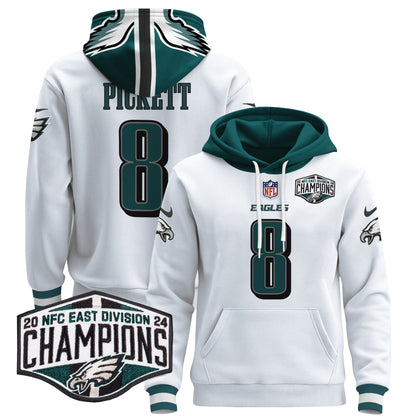 Eagles 2024 NFC East Division Champions Patch Pullover Hoodie - All Stitched