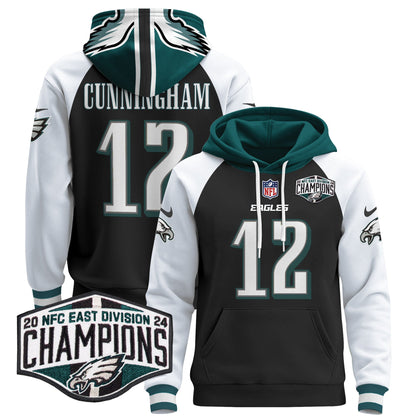 Eagles 2024 NFC East Division Champions Patch Pullover Hoodie - All Stitched