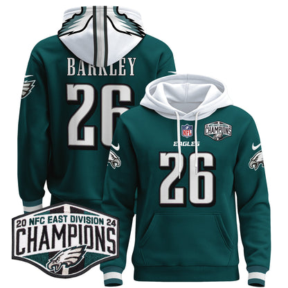 Eagles 2024 NFC East Division Champions Patch Pullover Hoodie - All Stitched