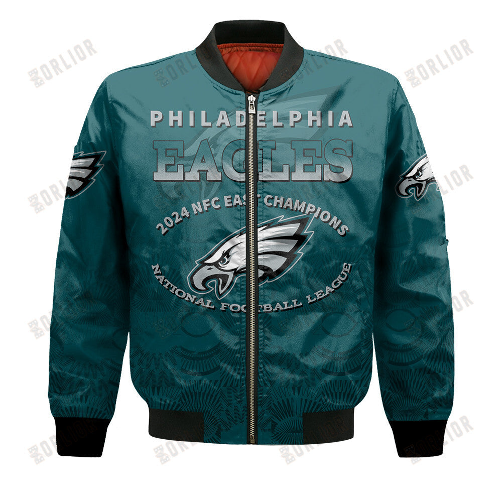 Philadephia Eagles NFC East Champions 2024 A Legend Is Being Written Bomber Jacket