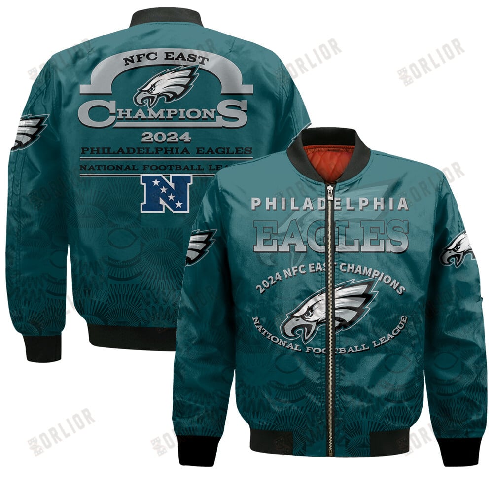 Philadephia Eagles NFC East Champions 2024 A Legend Is Being Written Bomber Jacket
