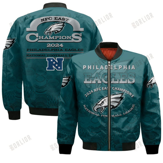 Philadephia Eagles NFC East Champions 2024 A Legend Is Being Written Bomber Jacket