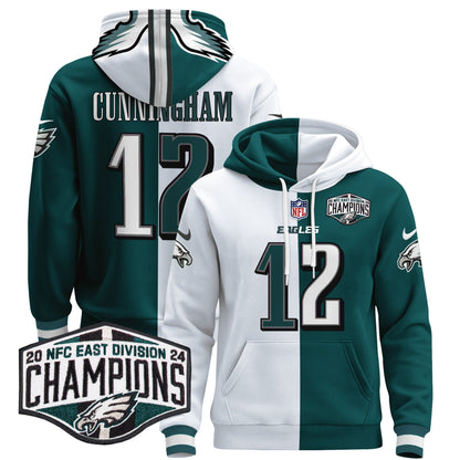 Eagles 2024 NFC East Division Champions Patch Pullover Hoodie - All Stitched