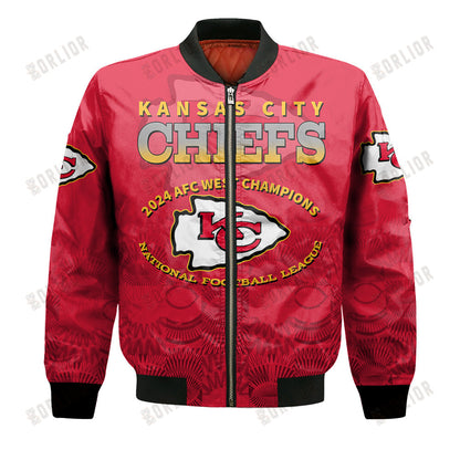Kansas City Chiefs AFC West Champions 2024 A Legend Is Being Written Bomber Jacket