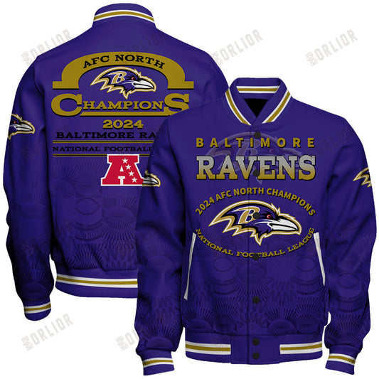 Baltimore Ravens AFC North Champions 2024 A Legend Is Being Written Varsity Jacket